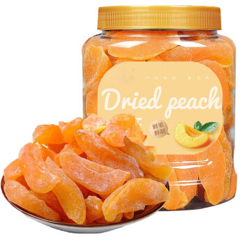 黄桃干400g/罐蜜饯果干零食小吃桃肉桃干水果干果脯	